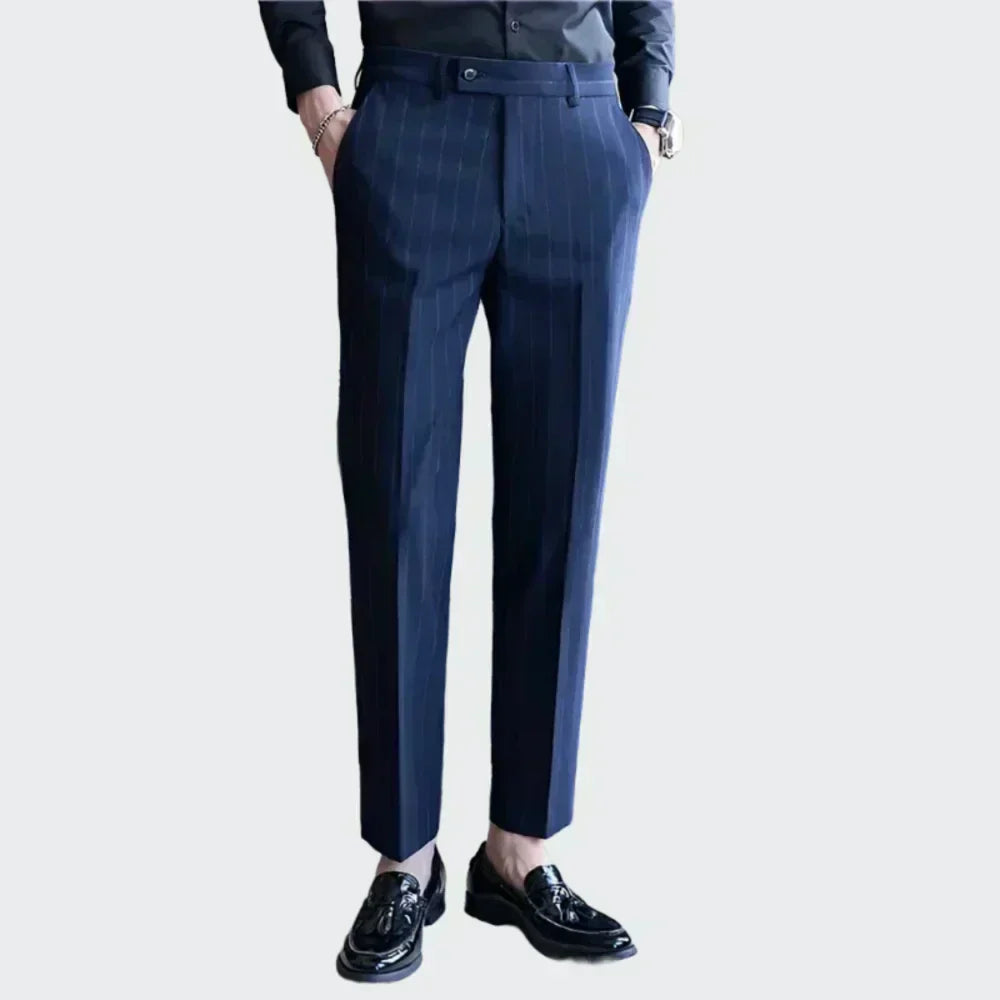 Pinstripe Suit Trousers for Men Verno
