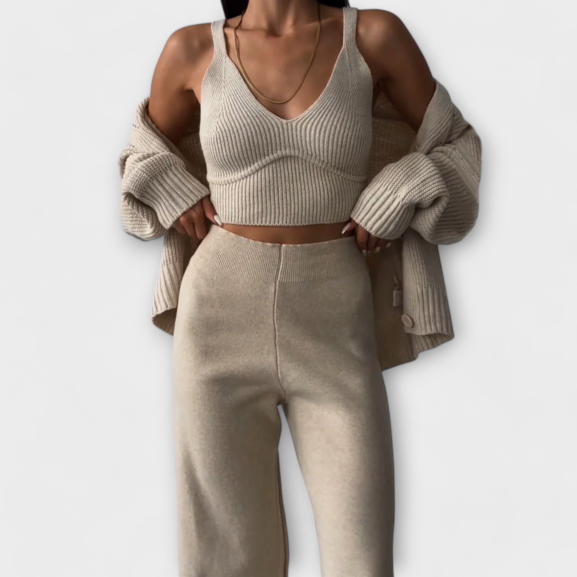 Delia Three-Piece Knit Set