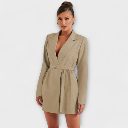 V-neck blazer dress