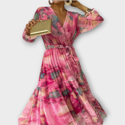 Evelyn - Watercolor Maxi Dress