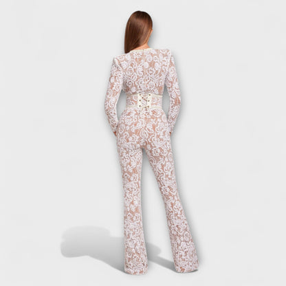 Theresia - Lace Jumpsuit with Corset