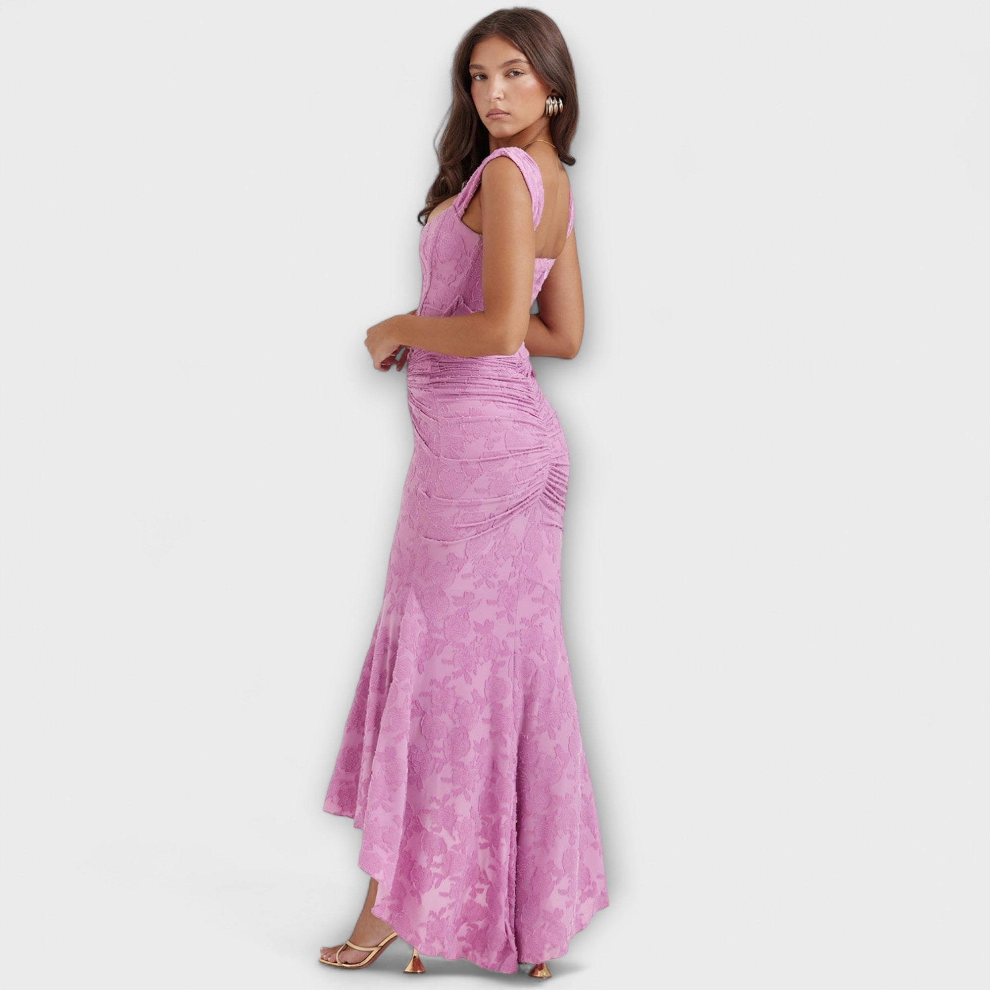 Renske - Long dress with an elegant and sophisticated bodice