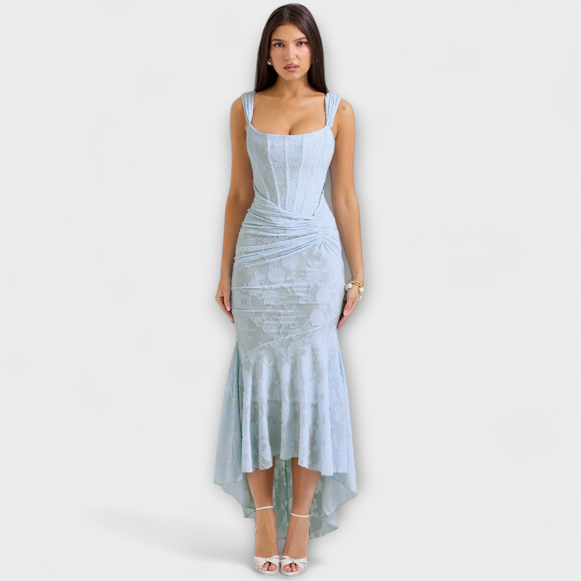 Renske - Long dress with an elegant and sophisticated bodice